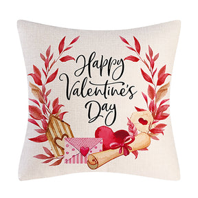 Valentine's Day Pillowcase Linen Truck Love Balloons